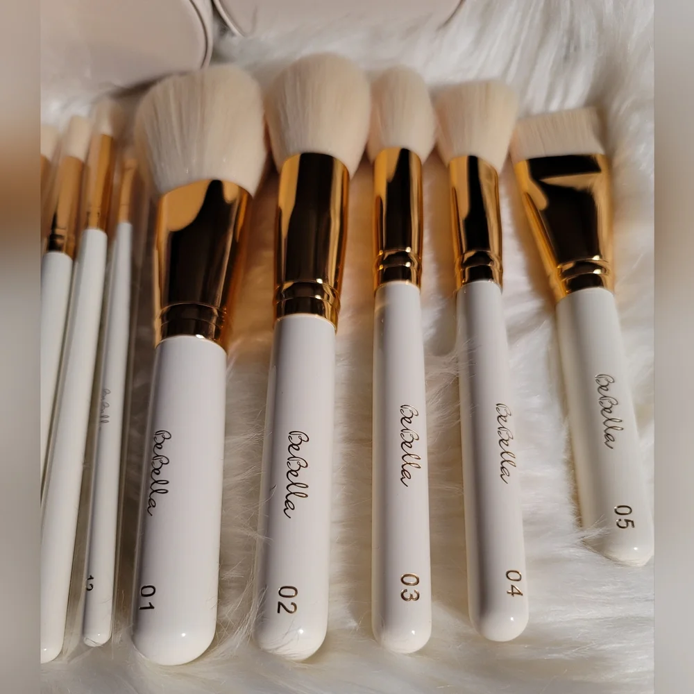 BeBella 12 pc Brush Set in Faux Leather holder. Brand New ๐ - Picture 3 of 7